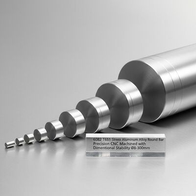 6082 T651 Stopień naprężenia stopu aluminium pręt okrągły precyzyjnie obrabiany CNC z wąską tolerancją h8/h9