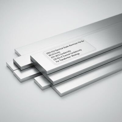 Pręt płaski aluminiowy 1050 H14 klasy elektrycznej o czystości 99,5% i przewodności 62% IACS do uzwojeń transformatorów