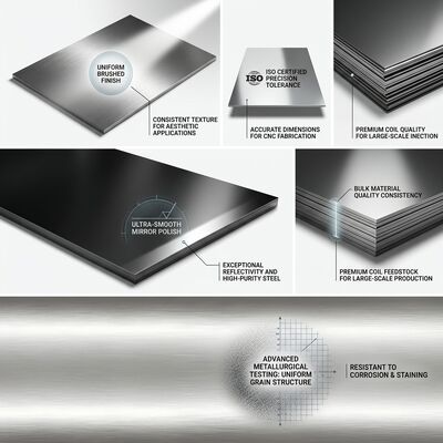 8K Super Mirror Finish 304 blacha ze stali nierdzewnej o 95% odblaskowości i odporności na korozję 304 Substrat do pokrycia windy