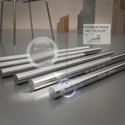 Duża średnica kuta okrągła pręt aluminiowy 6061 do ciężkiej obróbki CNC
