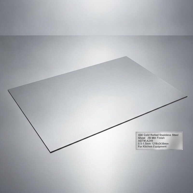430 Płytka ze stali nierdzewnej z wykończeniem 2B 0,5-1,5 mm grubość i 1219x2438 mm Rozmiar do urządzeń kuchennych